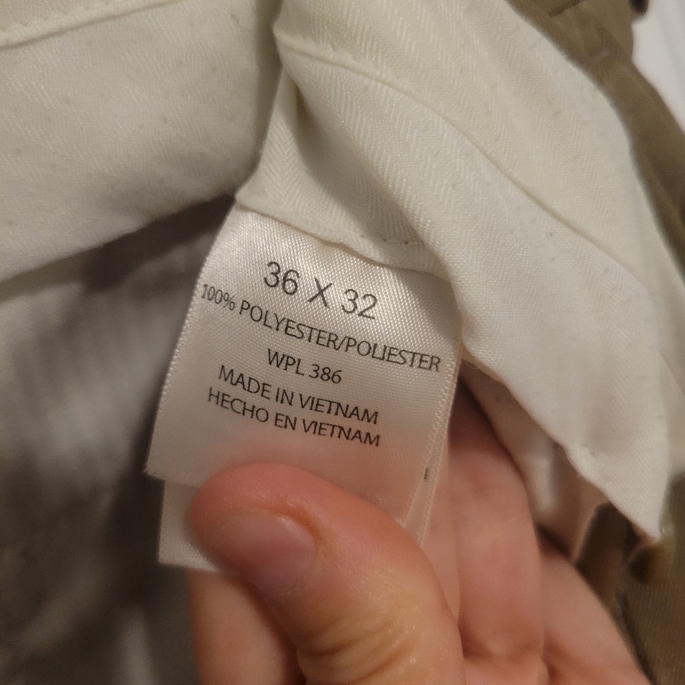 Men's Haggar Tan 36 x 32 Classic Fit Dress Pants - Picture 3 of 8